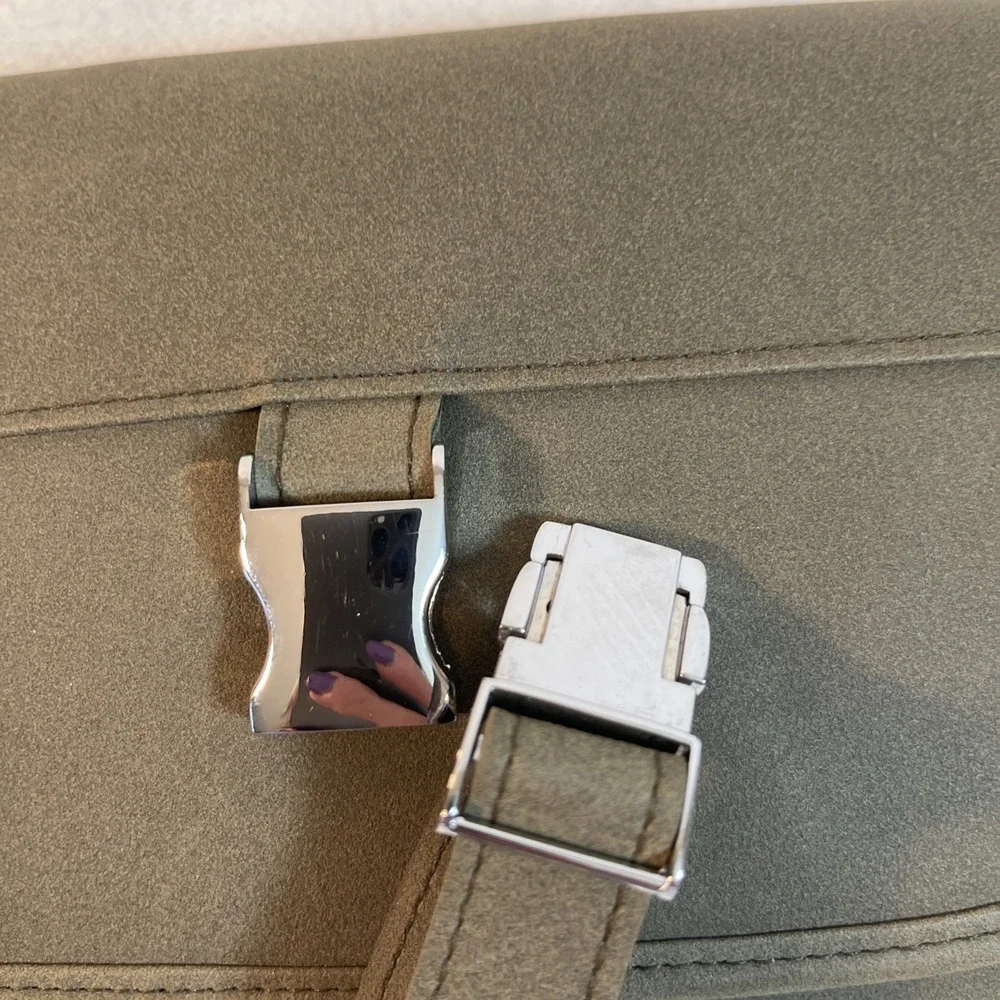Olive‎ Green Suede Travel Hanging Toiletry Makeup Jewelry Organizer Adjustable